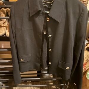 Dolce & Gabbana Black Blazer with Gold Accents